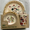 Disney Baby Bamboo Fibre Kids 5 Pc Dinner Kids Set Minnie & Mickey Mouse Santa Claus