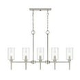 thumbnail image 4 of Millennium Lighting  Chastine 5 Light Chandelier with Clear Rippled Glass Shades Brushed Nickel Brushed Nickel, 4 of 5