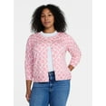 thumbnail image 5 of Time and Tru Women's Fine Gauge Cardigan Sweater with Long Sleeves, Lightweight, Sizes XS-XXXL, 5 of 6