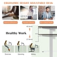 thumbnail image 6 of Giantex Crank Height Adjustable Standing Desk, Sit Stand Computer Desk w/ Folding Crank, 48 Inch Stand up Computer Workstation w/ Solid One-piece 1" Table Top for Home & Office, 6 of 10