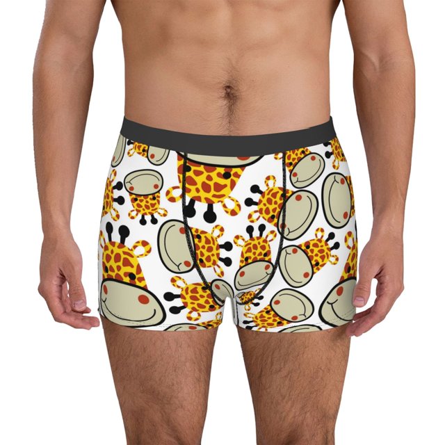 Fotbe Giraffes Head Calzoncillos Tipo Boxer con Bolsa de Soporte Total para Hombre, X-Temp Fresco, Transpirable y de Secado Rápido-X-Large