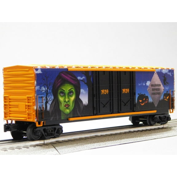MTH RAILKING HALLOWEEN WITCH EXPRESS TRANSPORT 1939 BOXCAR 30-70130B