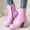 Pink, variant on Boots for Women Winter Solid Color Thick High-heeled Women's Boots