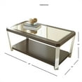 thumbnail image 3 of Truman Mirror Top Coffee Table in Espresso Chocolate with Mirrored Top, 3 of 3