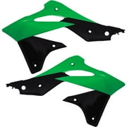 Acerbis Green/Black Plastic Radiator Shrouds/Scoops (2314161089)
