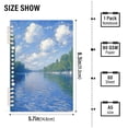 thumbnail image 2 of FORMRS 1-Subject Spiral Notebook 8" x 5" College Ruled 60 Refillable Sheet A5 Hard Cover, Blue Sky and River, 2 of 7