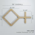 thumbnail image 2 of Ekena Millwork 39 "W x 23 3/8"H x 1/4"T Large Cameron Decorative Fretwork Wood Wall Panels, Red Oak, 2 of 13