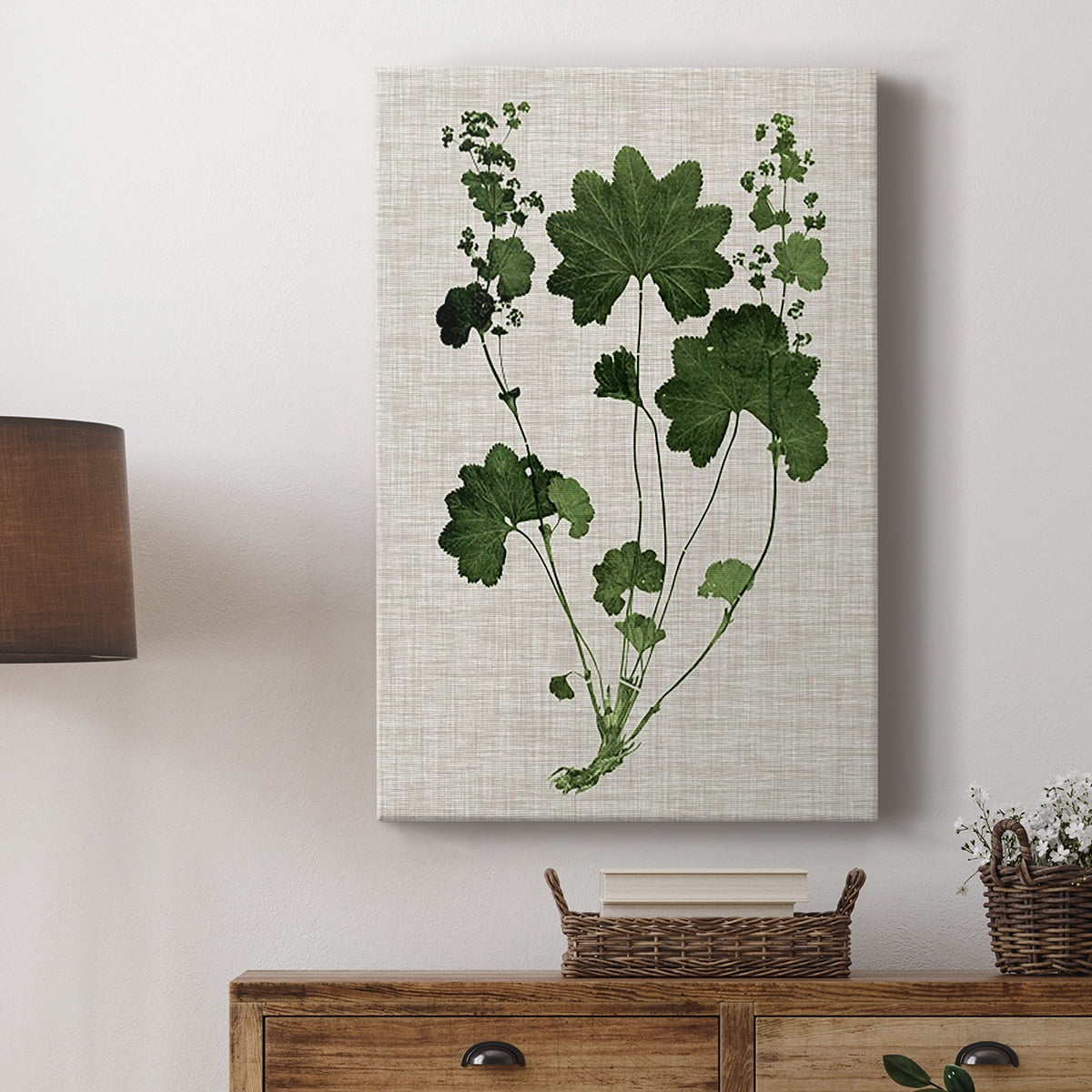 Forest Foliage on Linen IV Premium Gallery Wrapped Canvas - Ready to Hang