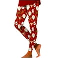 thumbnail image 4 of Gyexs Christmas Leggings for Women Soft Stretchy Xmas Printed Pajamas Pants Lined Gym Yoga Pants Womens Christmas Apparel C-Red & Size M, 4 of 6