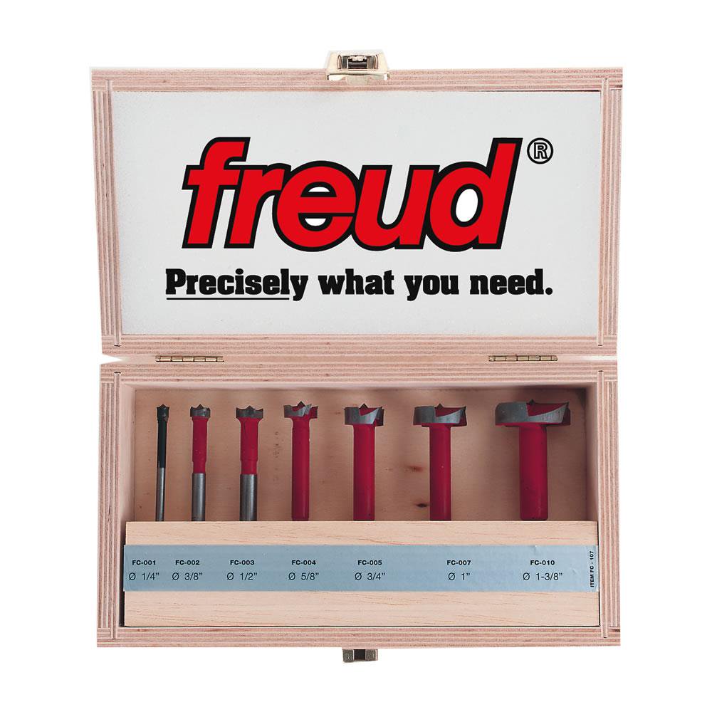 FreudFC107 Seven Piece Carbide Forstner Drill Bit Set (1/4 In. to 13