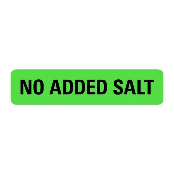 No Added Salt Labels