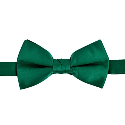 Men's Solid Poly Satin Adjustable Bow Ties Pre Knotted Bow Ties