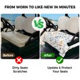 thumbnail image 4 of Golf Cart Seat Covers for 2 Seater, Colorful Leaf Soft Microfiber Cart Seat Towel Blanket, Pastoral Spring Botanical Summer Absorbent Breathable Non Slip Bench Seats Protector for Golf Course 51"x31", 4 of 9