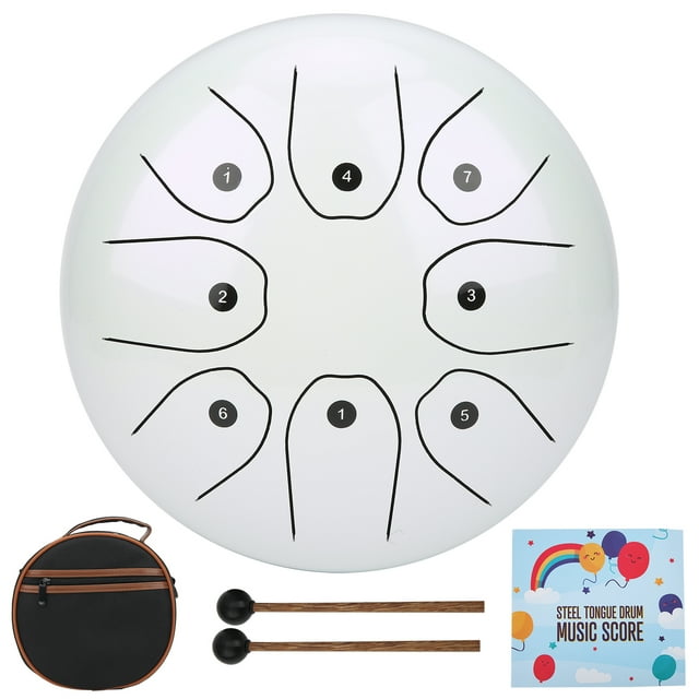 Tambour, avec Sac Instrument de Percussion Électroplaqué, pour Méditation Débutants Yoga Éducation Musicale