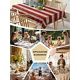 thumbnail image 6 of American Flag Vintage Tablecloth Rectangle Table Cloth 52x70,Waterproof Outdoor Table Cloth Covers Decorative Table Protector,Brown Red Stripes US Flag Washable Table Cover for Kitchen Dinning Party, 6 of 8