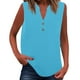 thumbnail image 1 of Camiseta sin mangas de verano para mujer, corte holgado, plisada, cuello en V, sin mangas, fluida, informal, 1 of 4