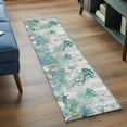 thumbnail image 3 of Teal Jellyfish Coastal 2'x6' Runner Rugs for Hallway Kitchen Bedside Non Slip Washable, Summer Beach Coral Nautical Ocean Entryway Rug Runners with Rubber Backing, Long Carpet Runner for Laundry Room, 3 of 8
