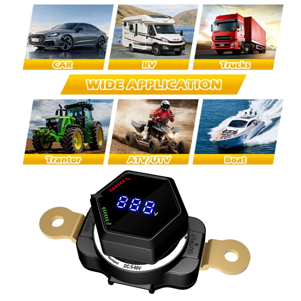 Digital Display Battery Disconnect Switches Waterproof and Precisions Design With Voltage Monitor For Car Truck Boats