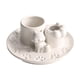 thumbnail image 3 of Soporte de incienso para decoración del hogar, centros de mesa, decoración, soporte de cerámica, plato de vela de gato para dormitorio, sala de estudi Blanco, 3 of 9