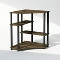 thumbnail image 1 of Furinno Turn-N-Tube Multipurpose Corner Shelf, Display Rack, Bookshelf, Columbia Walnut/Black, 1 of 6
