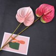 thumbnail image 4 of Artificial Anthurium Flower 23.6in: Decorative Silk Flower Floral Arrangement, 4 of 9