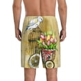 thumbnail image 3 of Gaeub Watercolor Canary Bird Printed Men's Short Pajama Pants, Lightweight Lounge & Sleep Bottoms Keep You Cool - Small, 3 of 9
