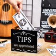 thumbnail image 3 of Vesici Acrylic Tips Jar for Money Tip Box Bucket 6 x 4 x 5 Inch Plastic Storage Container Donation Suggestion Raffle Cash Box for Bartender Bars Restaurants Musicians Driver(Black), 3 of 7