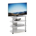 thumbnail image 5 of Furinno Econ Easy Assembly 4-Tier Petite TV Stand, White Oak/Chrome, 5 of 6