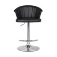 thumbnail image 1 of Tabouret de Cuisine en Similicuir Réglable Kenzie en Noir, 1 of 5