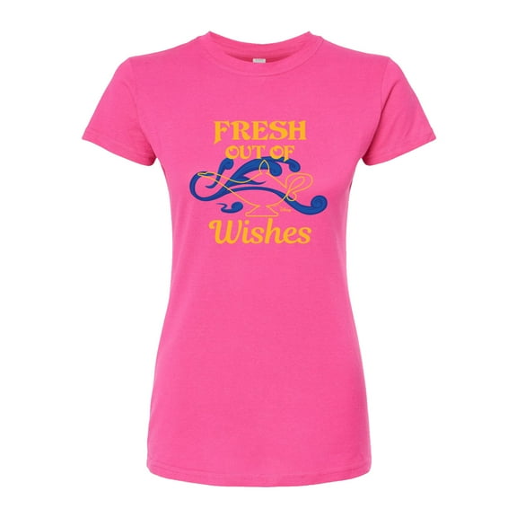 Disney Aladdin - Fresh Out Of Wishes - Genie Wishes - Juniors Fitted Graphic T-Shirt