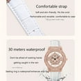 thumbnail image 6 of POEDAGAR Women Rose Gold Snowflake Diamond Leather Hollow Rotation Watch Waterproof Female Wristwatch, 6 of 6