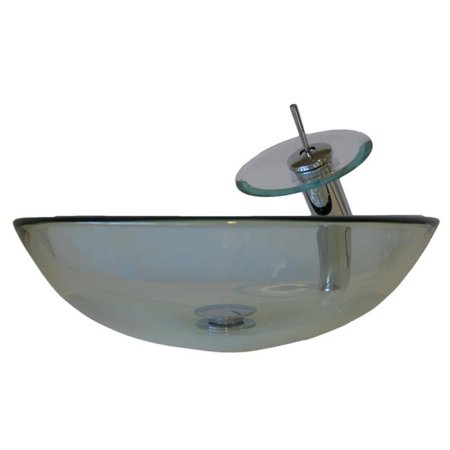 Novatto Nsfc 8048001ch Bonificare Clear Glass Vessel Sink With