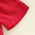 thumbnail image 5 of mgoYE Newborn Infant Baby Boy 4th of July Outfit 0-3 Months USA Short Sleeve Button Shirt Romper Suspender Shorts Set Red, 5 of 9