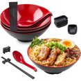 thumbnail image 1 of Tazón Para Ramen, Juego Ramen Bowl De 20 Piezas, Vajilla Melamina, Incluye Platos Hondos, Palillos, Plato Para Salsa, Cuchara Para Sopa Y Soporte Para Palillos, Vajilla China Y Japonesa, 1 of 4