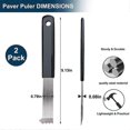 thumbnail image 3 of 2-Pack Heavy-Duty Paver Puller & Extractor Tool - Steel Paver Lifter with Micro-Type Teeth & Gripper, 3 of 5