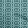 thumbnail image 1 of oneOone Silk Tabby Dark Teal Blue Fabric Geometric Craft Projects Decor Fabric Printed By The Yard 42 Inch Wide, 1 of 4
