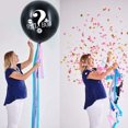 thumbnail image 3 of Goodwill 36 Inch Baby Gender Reveal Balloon, Big Black Balloons x2 with Pink and Blue Heart Shape Confetti Packs for Boy or Girl - Baby Gender Reveal Party Supplies Decoration Kit, 3 of 5