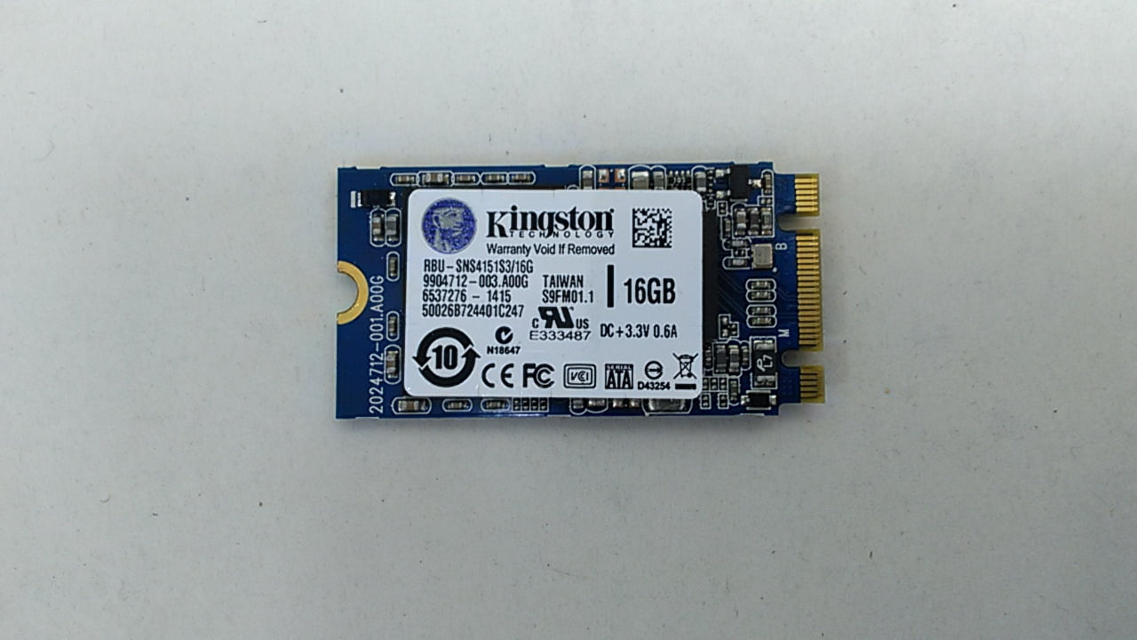 Refurbished Kingston  SNS4151S3/16G  16GB 42mm NGFF M.2  Solid State Drive