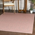 thumbnail image 2 of Well Woven Nors Blush Pink Indoor/Outdoor Flat Weave Pile Nordic Lattice Pattern Area Rug 5x7 (5'3" x 7'3"), 2 of 10