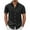 Black, variant on HOOMEUMY Men's T-Shirts Lapel Button Shirts Short Sleeve Shirt Solid Color Comfy Casual Lightweight Shirts Fashion Summer (Black,XXL)