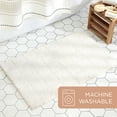 thumbnail image 2 of TOWN & COUNTRY EVERYDAY Ultra Plush Solid Tufted Windowpane Bath Mat, Soft and Absorbent Tufted Floor Mat, Non-Slip Backing, Machine Washable, White, 20"x32", 2 of 13