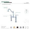 thumbnail image 2 of Kingston Brass KS1078PL Victorian 1.2 GPM Bridge, Widespread Bathroom Faucet - Nickel, 2 of 2
