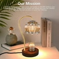 thumbnail image 3 of HomWamee Dimmable Flower Candle Warmer Lamp, Blue with Timer and 4 Bulbs, for Women Christmas Birthday, Unique Home Decor for Bedroom Living Room Aesthetic, 3 of 8