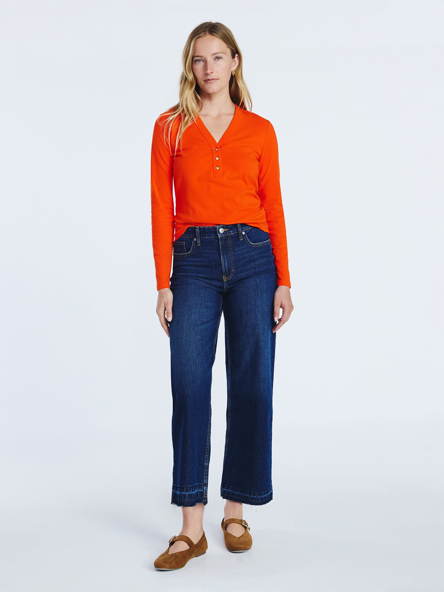 Free Assembly Women's Mid Rise Ankle Length Slim Jeans, 27" Inseam, Sizes 0-18