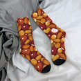 thumbnail image 5 of Hirioo Almond Nuts Pattern Adult Middle Tube Socks Breathable Sock Non-Pilling,Contrasting Color Design, 5 of 6