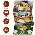 thumbnail image 7 of Yellow Sunflower Round Tablecloth, Fitted Table Cover with Elastic for 36"-44" Round Tables, Farmhouse Wood Grain Bees Gnomes Table Cloth Outdoor Indoor Dinning Party Waterproof Tablecloths, 7 of 7