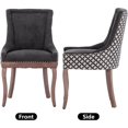 thumbnail image 5 of KISRAIS Dining Chairs Set of 2, Upholstered Side Chairs Farmhouse Solid Wood Kitchen Dining Room Chairs with Nailheads Legs, 5 of 12