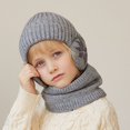thumbnail image 5 of D GROEE Winter Neck Warp Set Winter Children Hat Scarf Set Printed Thickened Elastic Warm Anti slip Soft Dome Windproof Ear Neck Neck Warp Set, 5 of 8