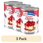 (3 pack) Duncan Hines Comstock, Cherry Pie Filling and Topping, Ready to Use, 21 oz.
