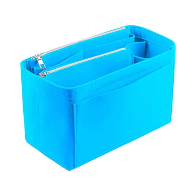 Qarigey Bolsa de cosméticos de viaje para organizar lo esencial con inserto de fieltro Bolsas con inserto de fieltro bien organizadas azul Type3 NO3